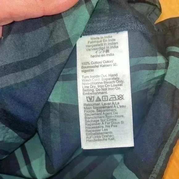 J. Crew Fresco top with jewel buttons in Black Watch tartan Size XXS - Picture 8 of 11